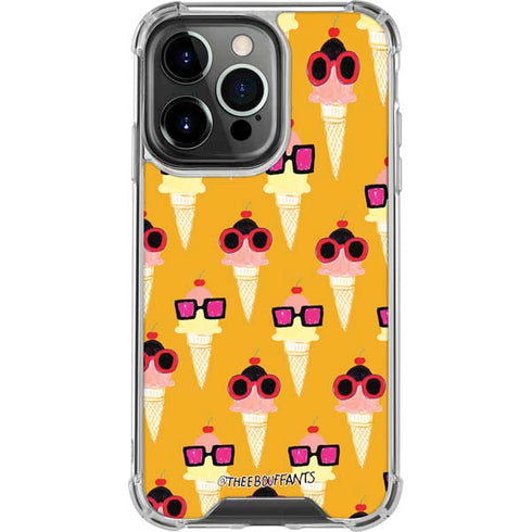 Bouffants and Broken Hearts Ice Cream with Shades iPhone 16 Pro Clear Case